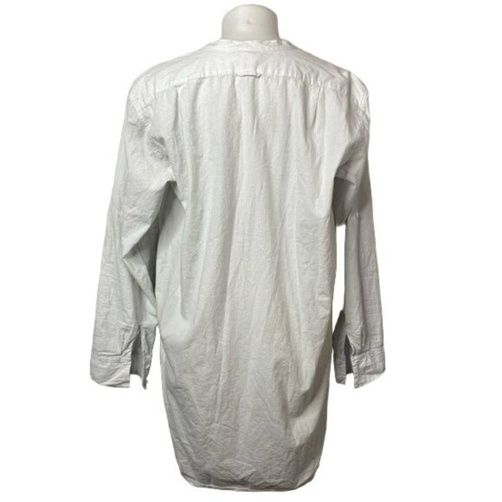 Pure DKNY Pin Striped White Button Down Boyfriend’s Shirt Dress Size M - Picture 9 of 12